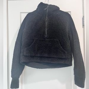 NWOT lululemon Scuba Oversized Fleece Funnel Neck Black Size XS/S